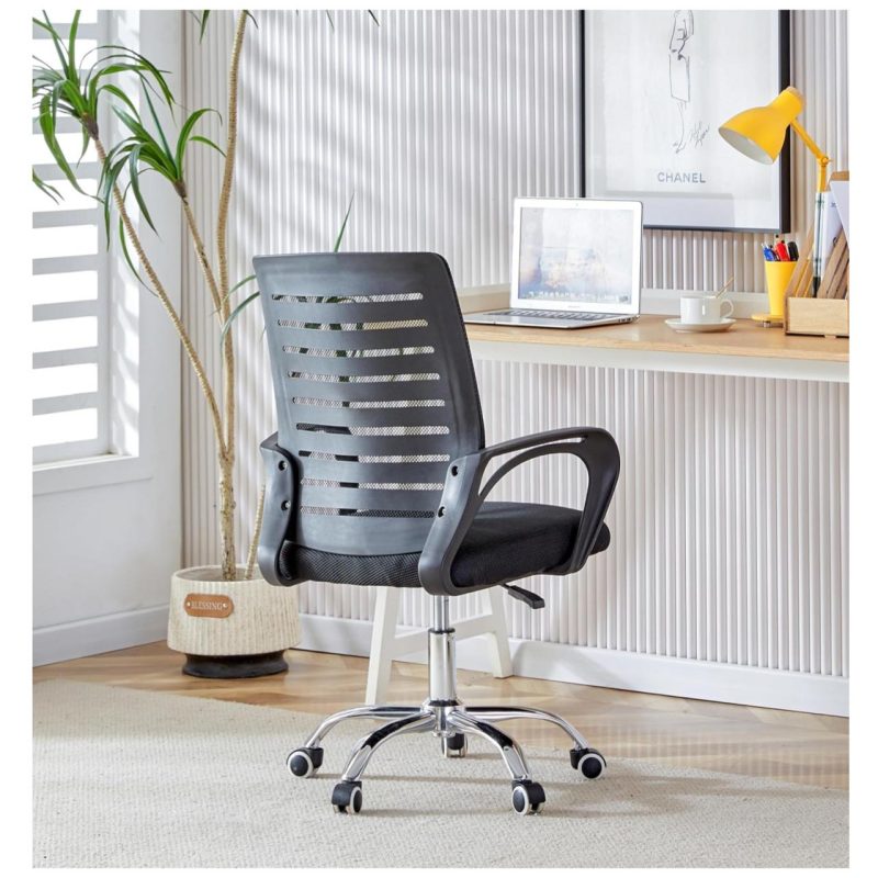 Cadeira para Escritório Tela OZY com Braço – Cor Preta – 30055 RM MÓVEIS 8
