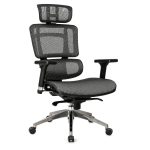Cadeira de Escritório Presidente TELA DOM – Cor Preta – 32869 RM MÓVEIS 10