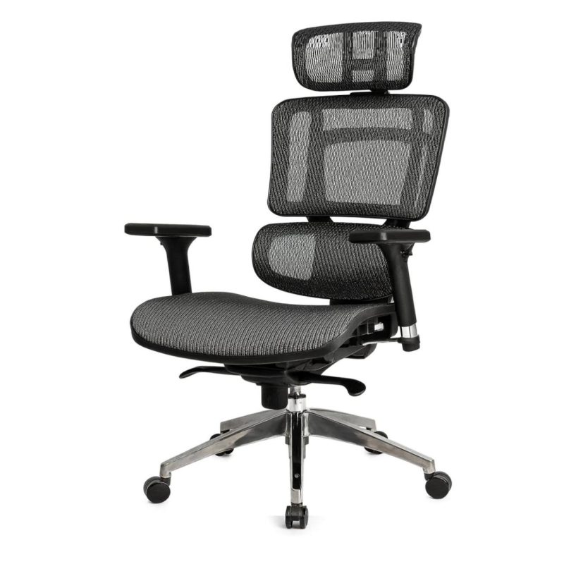 Cadeira de Escritório Presidente TELA DOM – Cor Preta – 32869 RM MÓVEIS 6
