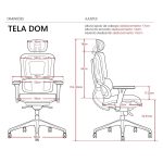 Cadeira de Escritório Presidente TELA DOM – Cor Preta – 32869 RM MÓVEIS 16