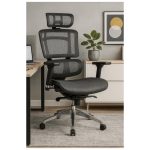 Cadeira de Escritório Presidente TELA DOM – Cor Preta – 32869 RM MÓVEIS 17