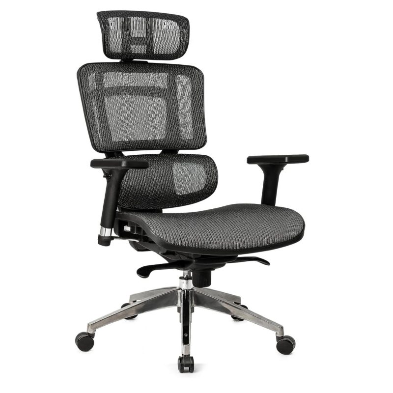 Cadeira de Escritório Presidente TELA DOM – Cor Preta – 32869 RM MÓVEIS 2