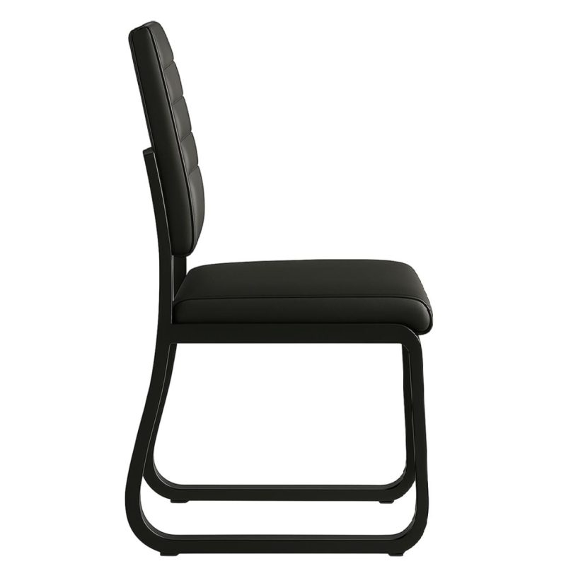 Poltrona para Escritório Estofada – TRIX – Cor Preta – 35119 RM MÓVEIS 4