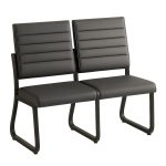 Sofanete para Escritório Estofada com 02 Lugares – TRIX – Pés PRETO – 35120 RM MÓVEIS 10