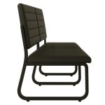 Sofanete para Escritório Estofada com 02 Lugares – TRIX – Pés PRETO – 35120 RM MÓVEIS 12