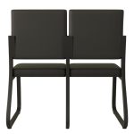 Sofanete para Escritório Estofada com 02 Lugares – TRIX – Pés PRETO – 35120 RM MÓVEIS 13