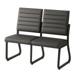 Sofanete para Escritório Estofada com 02 Lugares – TRIX – Pés PRETO – 35120 RM MÓVEIS 14