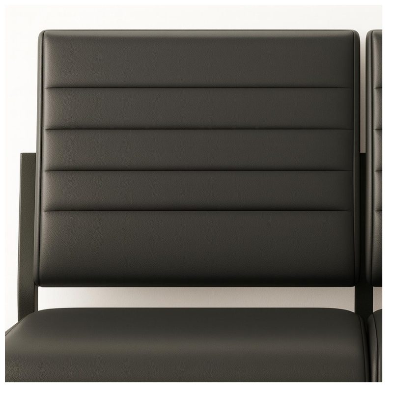 Sofanete para Escritório Estofada com 02 Lugares – TRIX – Pés PRETO – 35120 RM MÓVEIS 8
