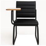 Poltrona Universitária TRIX Estofada com Prancheta Fixa – Corino Preto – 35121 RM MÓVEIS 9
