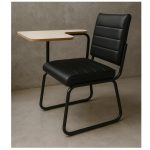 Poltrona Universitária TRIX Estofada com Prancheta Fixa – Corino Preto – 35121 RM MÓVEIS 15
