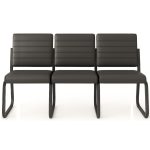 Sofanete para Escritório Estofada com 03 Lugares – TRIX – Pés PRETO – 35123 RM MÓVEIS 11