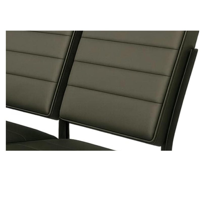 Sofanete para Escritório Estofada com 03 Lugares – TRIX – Pés PRETO – 35123 RM MÓVEIS 8